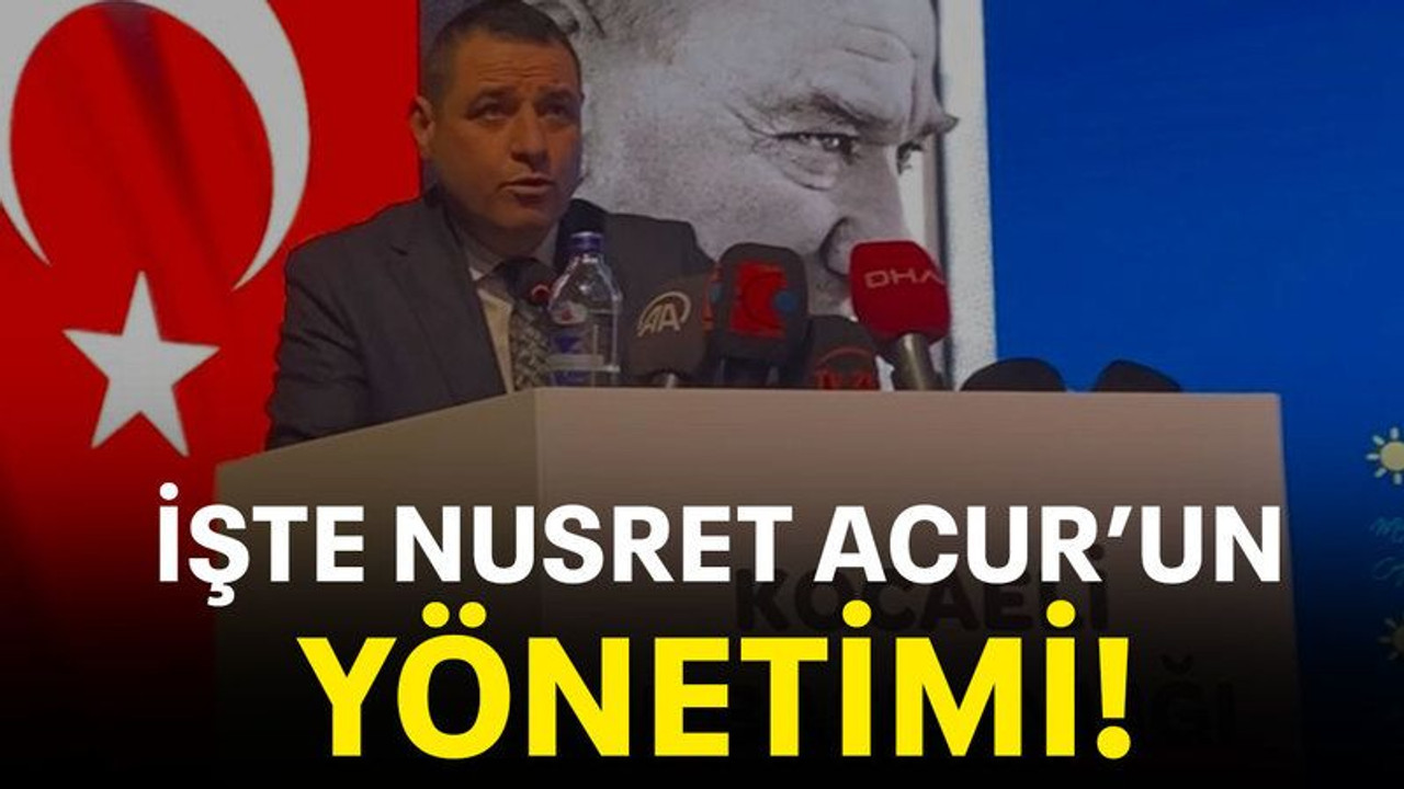 İşte Nusret Acur’un yönetimi!